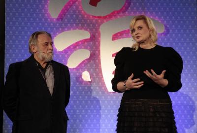 Hejtmanka Středočeského kraje Petra Pecková a předseda FITES Jaroslav Černý