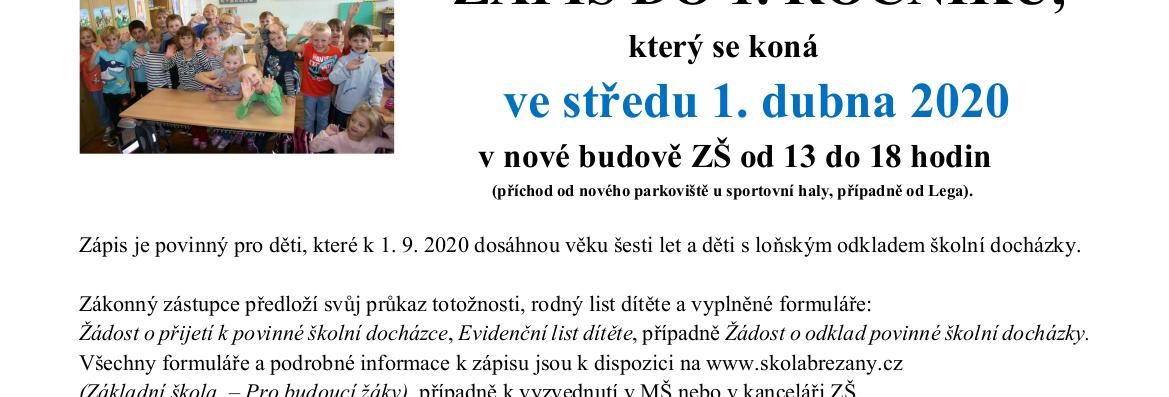 Zápis do 1. ročníku 
