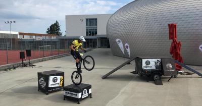 RideWheel Besip show na kolech v naší škole