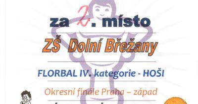Florbalový turnaj hochů z 8. a 9. tříd
