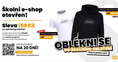 NOVINKY v kolekci a SLEVA - školní e-shop otevřen do 21. listopadu