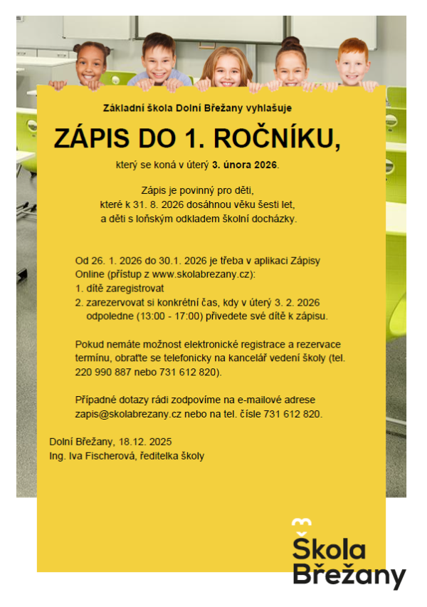 Registrace k zápisu