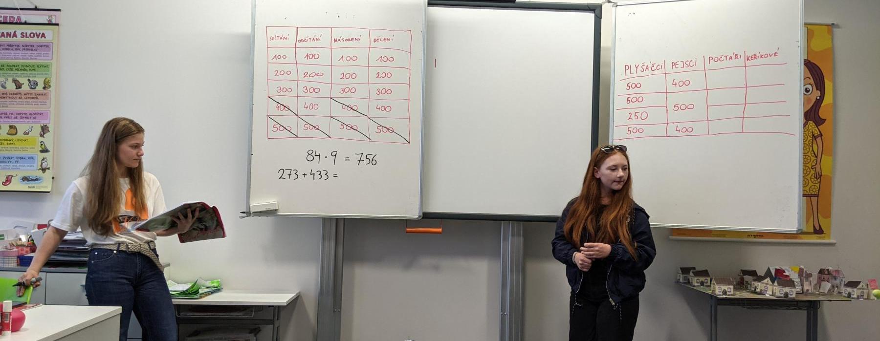 Jeden den učitelem - hodina matematiky